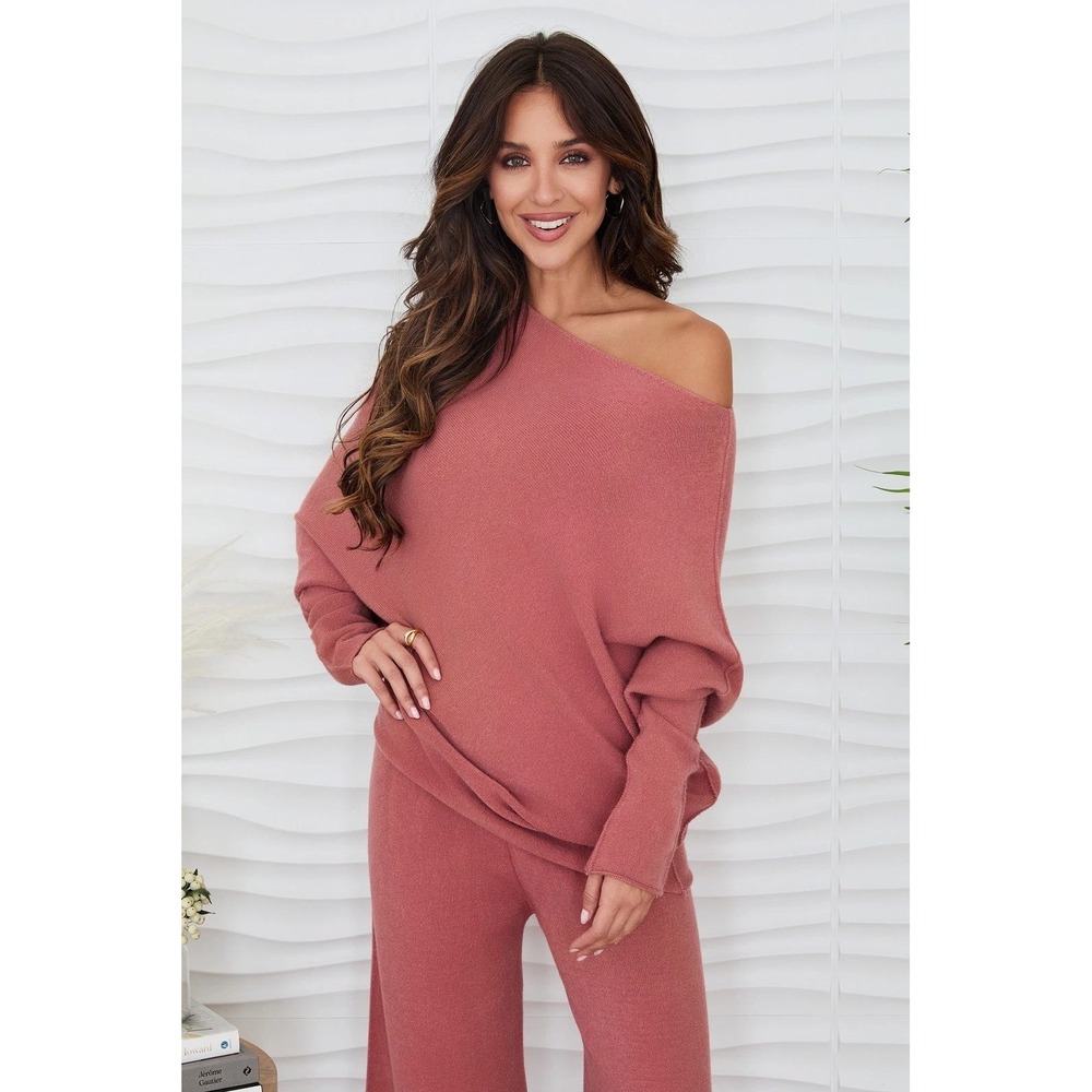 Milio Milano Giana Asymmetrical Knit Poncho Sweater M/L